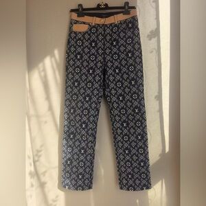 🚩steal authentic Louis Vuitton Blue and Tan Monogram Pants